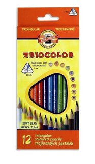 Színes ceruzák Tricolor vékony, 12 színben-1